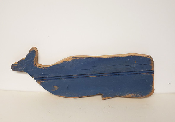 Medium Wood Whale- 15"