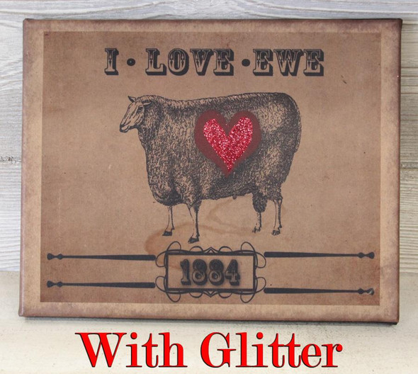 8X10 I LOVE EWE