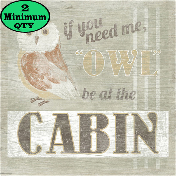 Cabin Owl 12X12