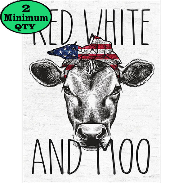 Red White Moo 12X16