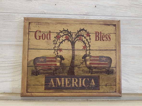 8X10 God Bless America Tree