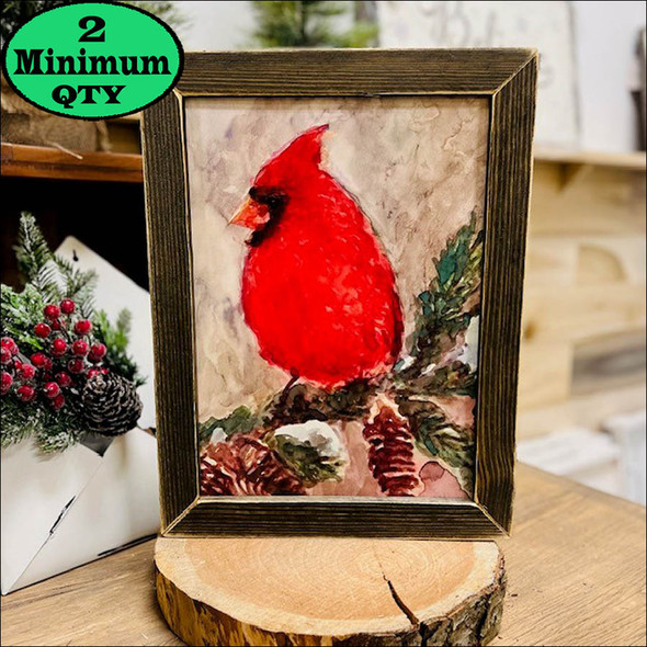 Pine Cone Cardinal 12x16