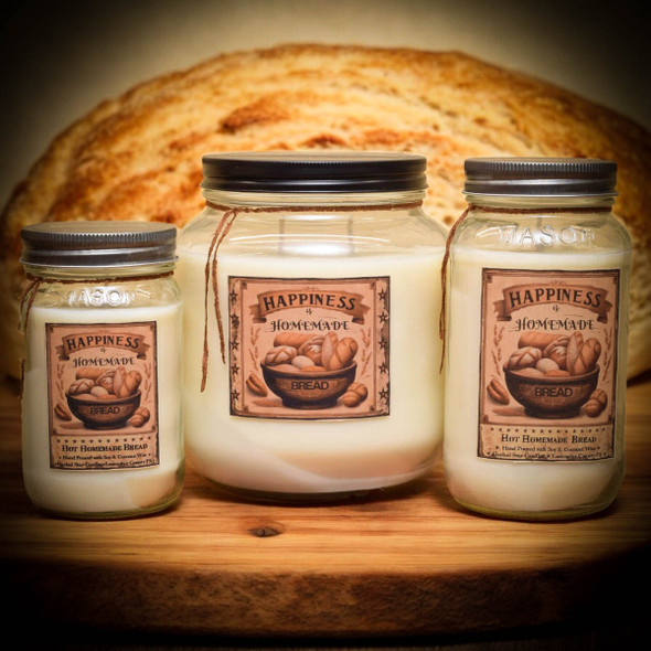 Hot Homemade Bread Mason Jar Candle-16 oz