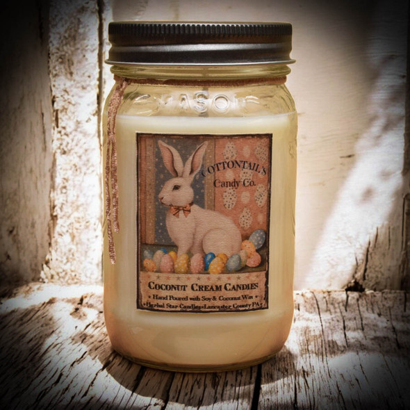 Coconut Cream Candies Mason Jar Candle-16 oz