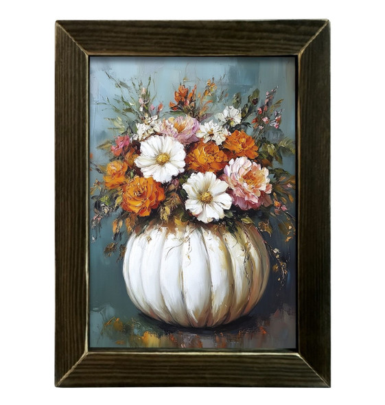 Floral Pumpkin Vase 12X16