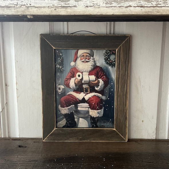Bathroom Santa 8X10