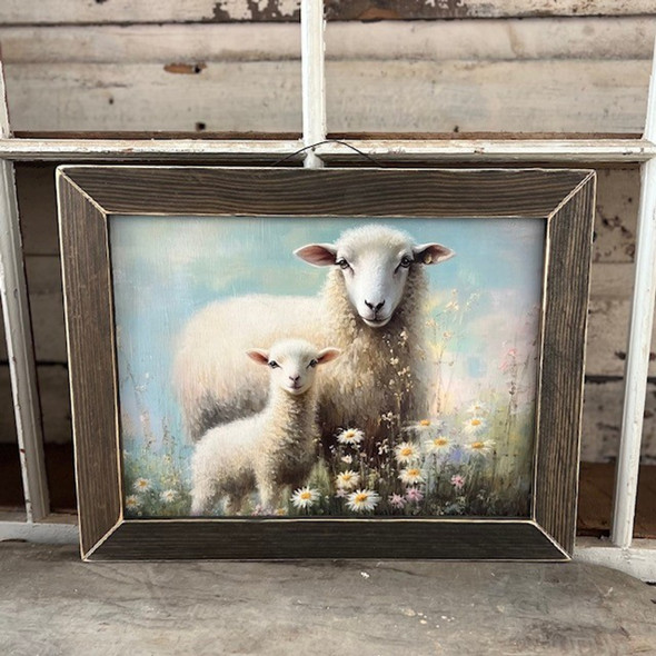 Mother And Baby Sheep 12X16