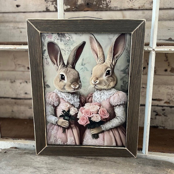 Fancy Lady Bunnies 12X16