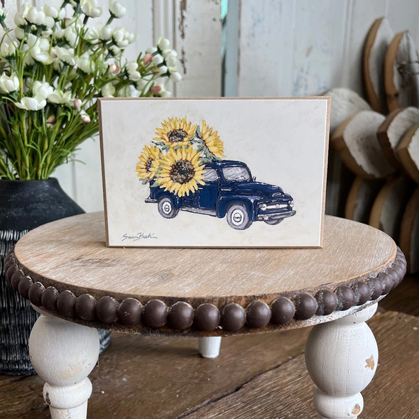 Blue Sunflower Truck Block