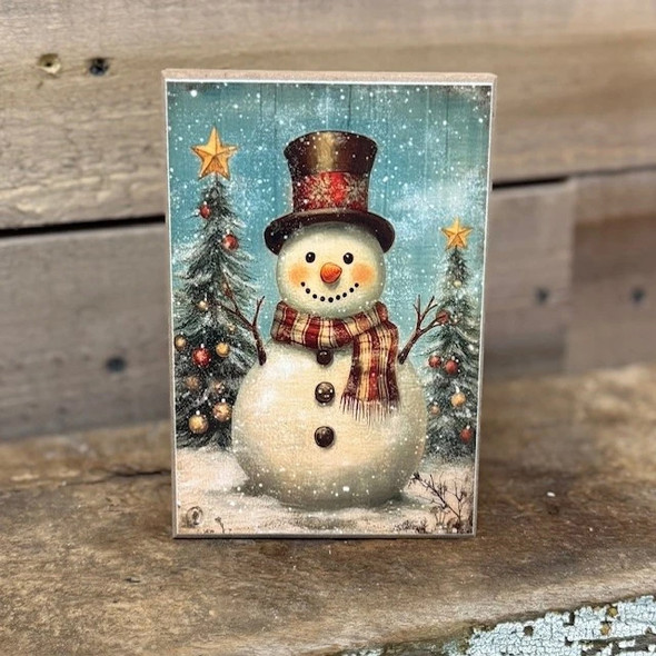 Country Snowman Block