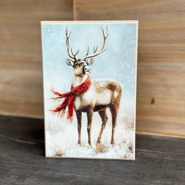 Winter Reindeer Block