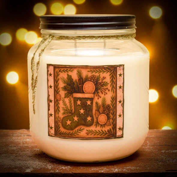 Spruce and Citrus Stockings Jar Candle- 64oz