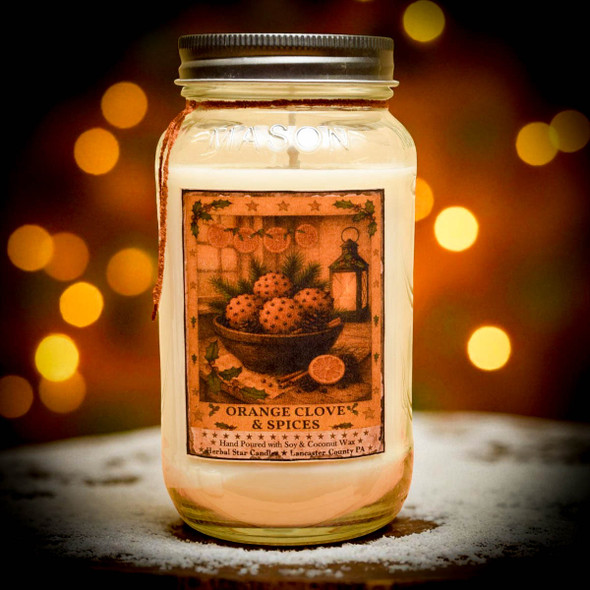 Orange Clove Jar Candle- 24oz