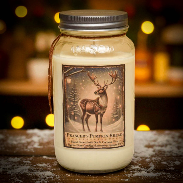 Prancer's Pumpkin Bread Jar Candle- 24oz Prancer's Pumpkin Bread Jar Candle- 24oz