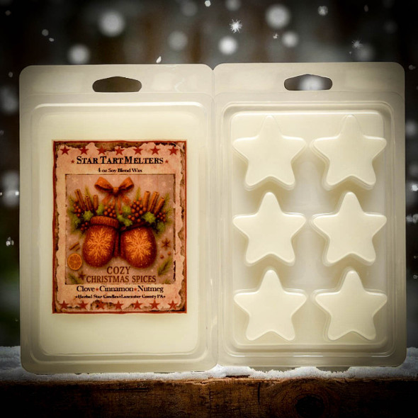 Cozy Christmas Spice 4 oz Star Tart Wax Melter Cozy Christmas Spice 4 oz Star Tart Wax Melter