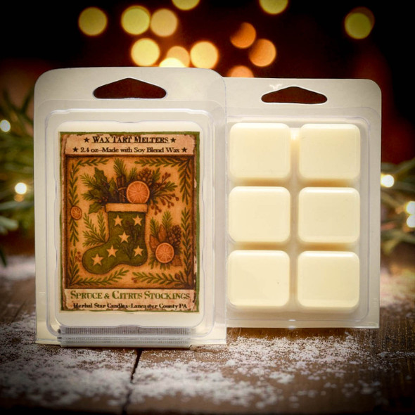 Spruce and Citrus Stockings Mini Pack of 6 Tarts- 2.4oz