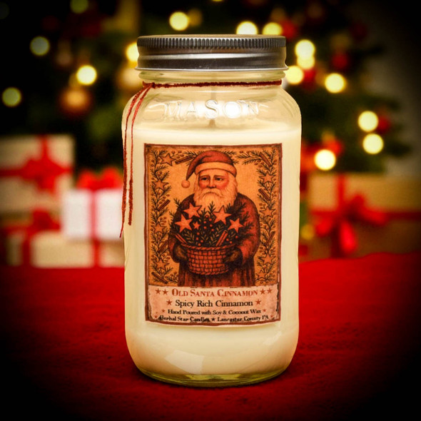 Old Santa Cinnamon Jar Candle- 24oz
