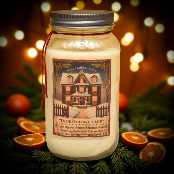 Olde Holiday Glow Jar Candle- 24oz