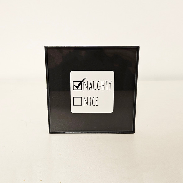 Naughty Or Nice- 4inch Framed Sign Naughty Or Nice- 4inch Framed Sign
