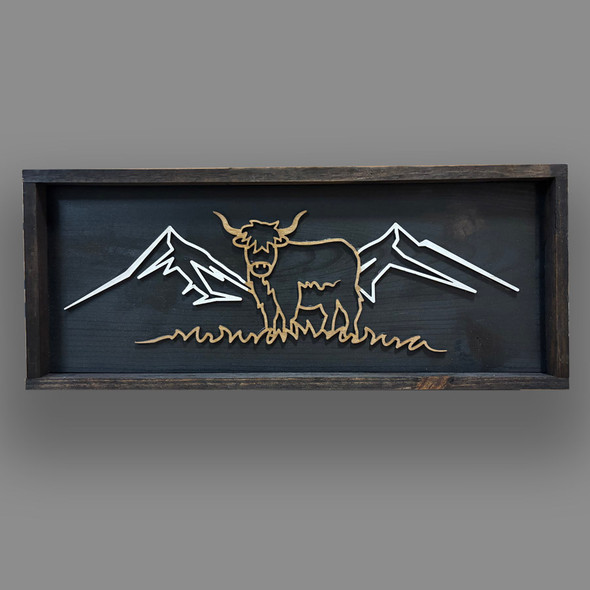 Line Art Highland Cow