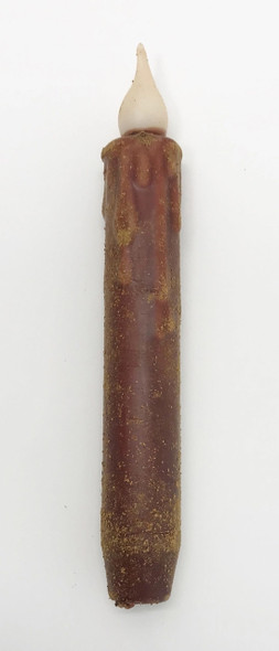 7" Burgundy Grungy LED Timer Taper