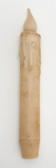 7" Cream Grungy LED Timer Taper