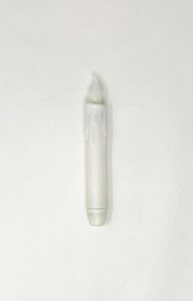 7" White Grungy LED Timer Taper