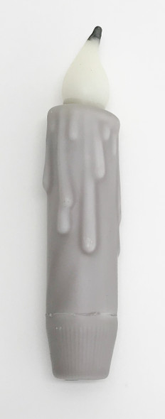 4" Gray Grungy LED Timer Taper