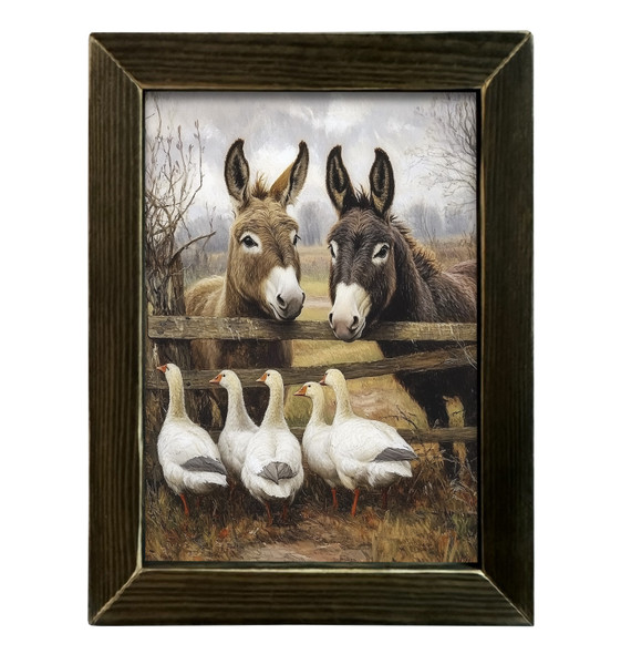 Curious Donkeys 12x16