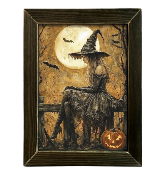 Witch Sitting a Spell 12x16