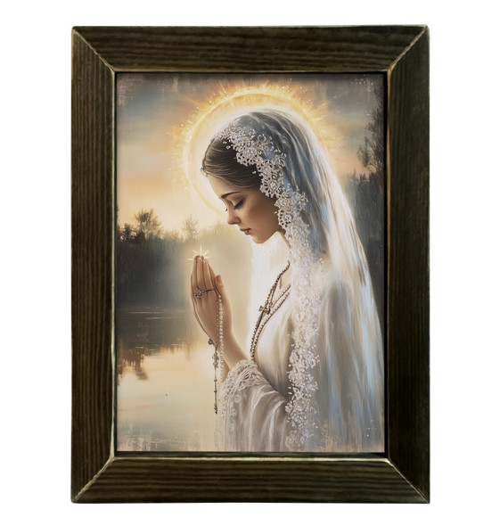 Prayer with Rosary 12x16