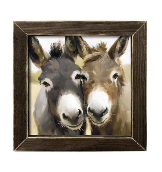 Two Sweet Donkeys 12x12