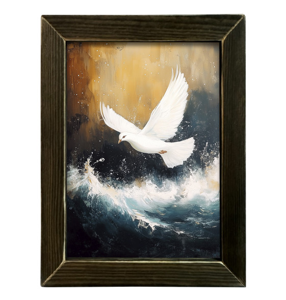 Dove Over Rough Waters 12x16