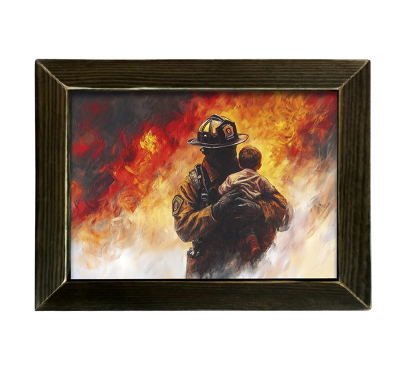 Fireman Rescue 12x16