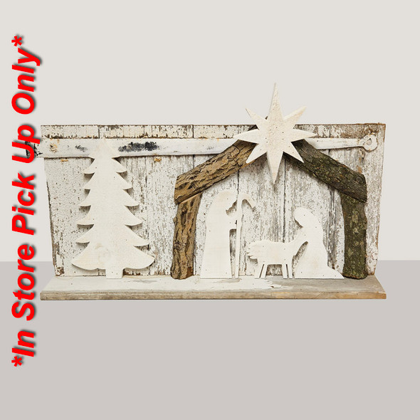 Large White Nativity Scene