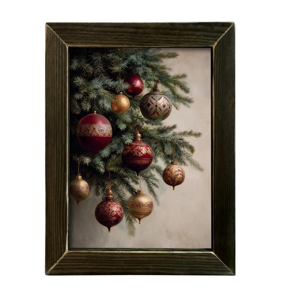 Pine With Antique Ornaments 12x16