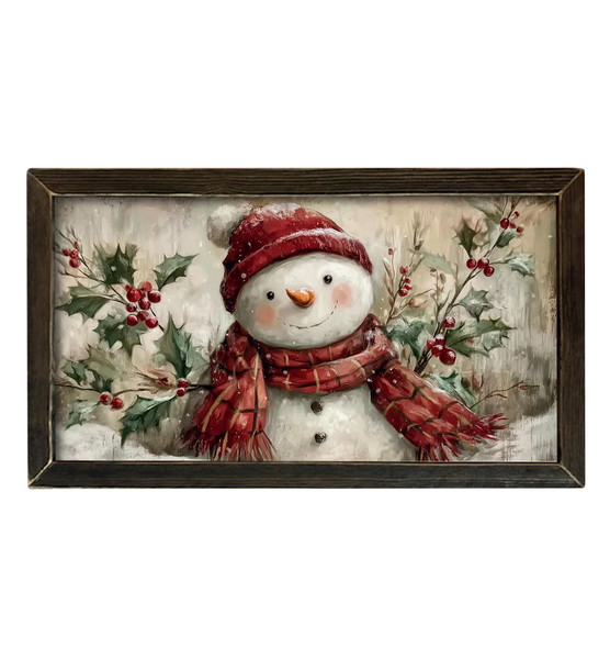 Holly Snowman 16x30