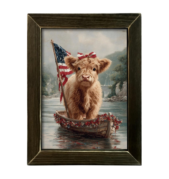 Patriotic Boating Highland 12x16