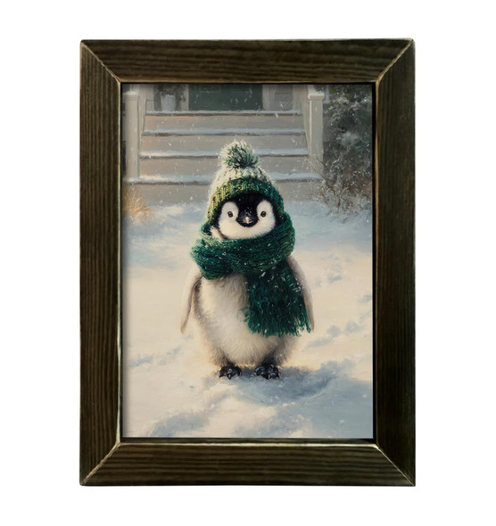 Snowy Penguin 12x16