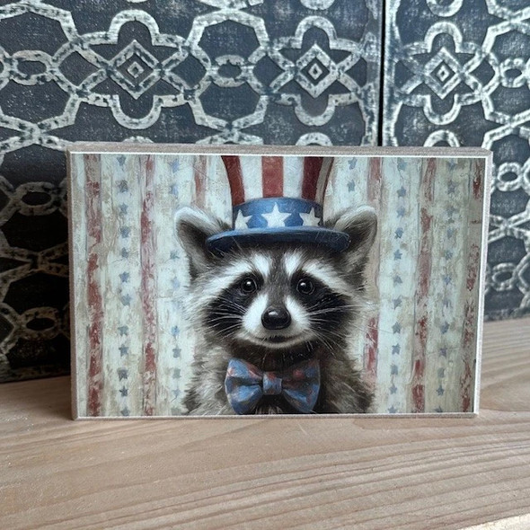 American Raccoon 4X6 Block