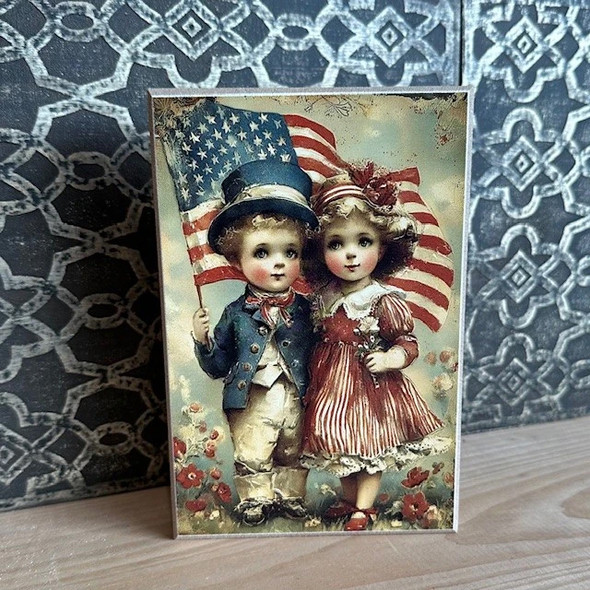Vintage American Twins 4X6 Blo