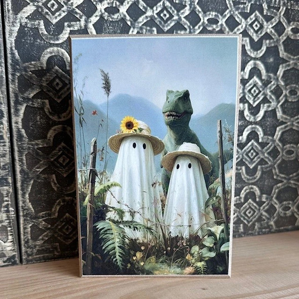 Ghostly Dino Portrait 4X6 Bloc