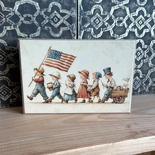 Vintage Patriotic Parade 4X6 B