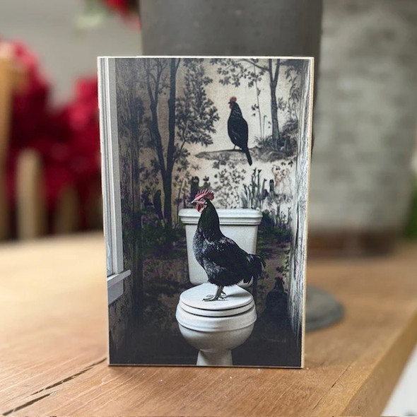 Black Rooster Bathroom Block