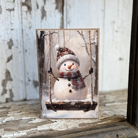 Swinging Snowman Block