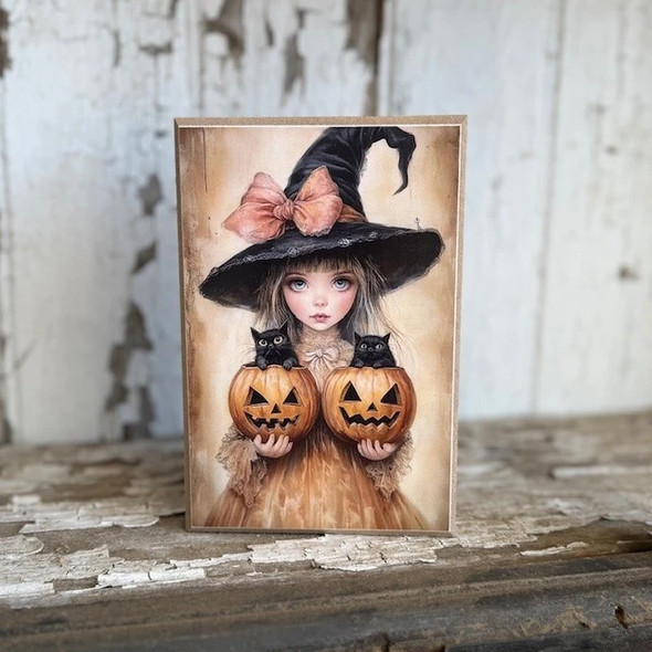 Two Kitten Pumpkins Block