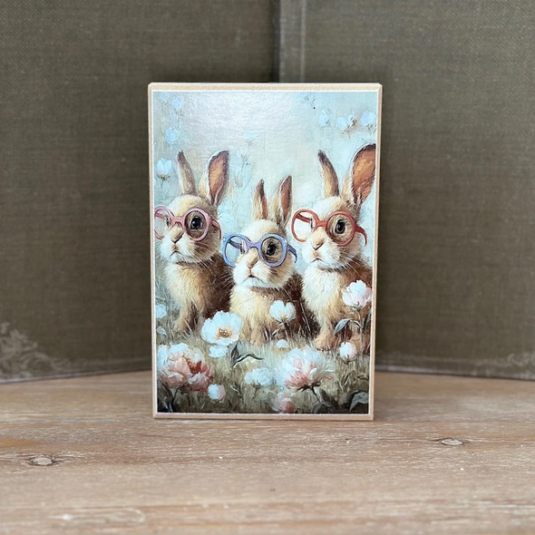 Three Old Bunny Ladies Block
