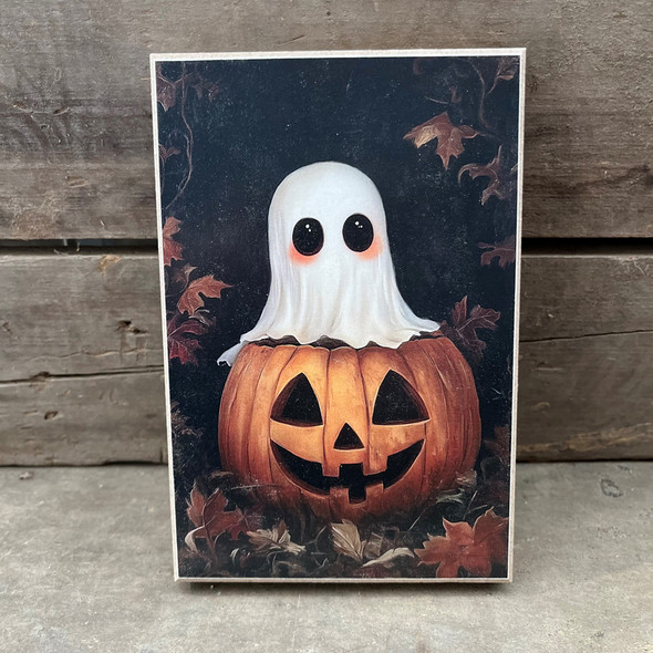 GHOST PUMPKIN 4X6 BLOCK