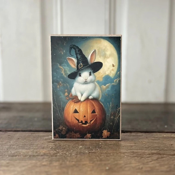 Spooky Bunny Witch Block