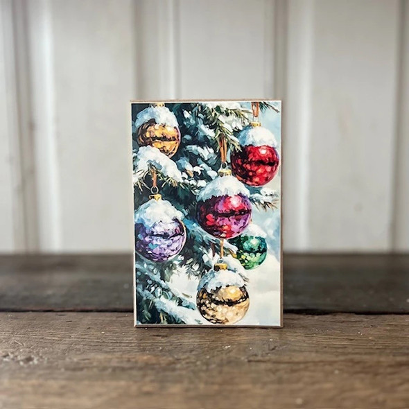 Holiday Vintage Ornaments Block